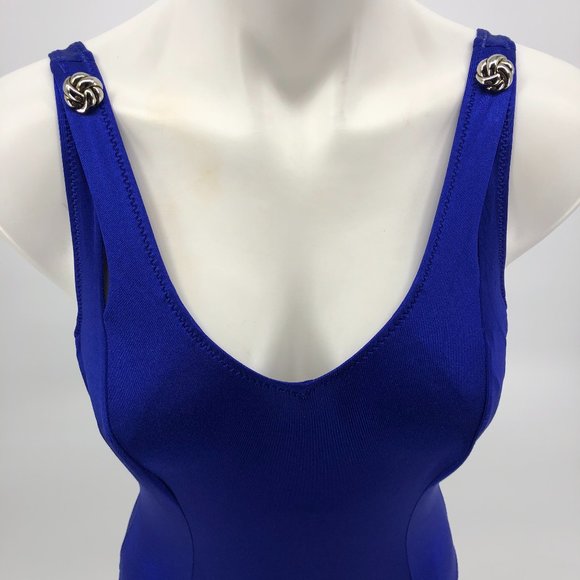 Vintage Royal Blue One Piece Swim Small - Picture 7 of 8